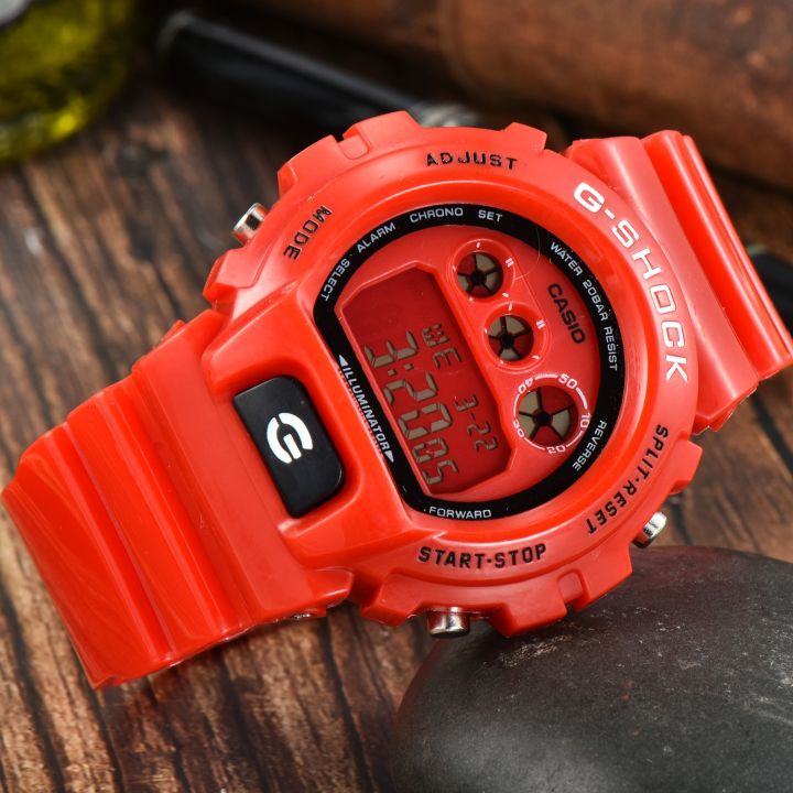 g-shock-gm6900-นาฬิกาแฟชั่นข้อมือ-dw6900-สีแดงเลือดหมูรุ่น-red