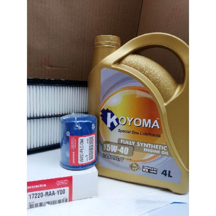 HONDA ACCORD SDA 2003y 2007y AIR FILTER + OIL FILTER + KOYOMA 5W40