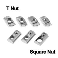 20PCS M3/M4/M5 Carbon Steel T Nut Square Nut Fastener Aluminum Connector For Screw Fix Seat Guide Profile 3D Printer Parts Hand Tool Parts Accessories