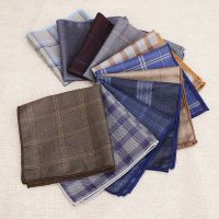 【DT】hot！ Brand Mens Striped Cotton Handkerchief Hankies Luxury Chest Prom Wedding Gifts