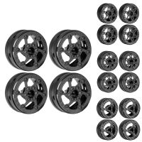 4Pcs Carbon Fiber 1.9inch Beadlock Wheel Rim Hub for 1/10 RC Crawler Car Axial SCX10 TRX4 D90 VS4-10