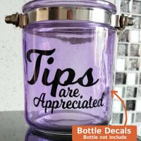 №▼❉ Tips Vinyl Decal Sticker Label for Tip Jar Pub Cafe Coffee Shop Restaurant Hotel