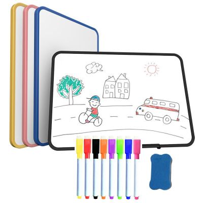 Magnetic Double Side Whiteboard A4 Size Erasable Bulletin Board for Notes Drawing Graffiti Writing Kids Office School Supplies