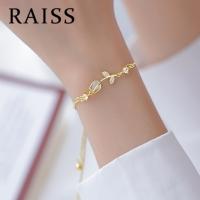 RAISS สร้อยข้อมือดอกทิวลิปเกาหลีสำหรับแฟชั่นสำหรับผู้หญิงคนรักสายรัดข้อมือมิตรภาพของขวัญวันเกิดเครื่องประดับแต่งงาน