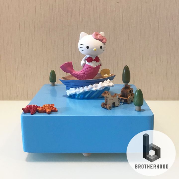BAB ชุดของขวัญเด็กแรกเกิด กล่องดนตรีไม้/กล่องดนตรีไขลาน "The Kitty Aquarium" Musicbox By Brotherhood ชุดของขวัญเด็กอ่อน เซ็ตเด็กแรกเกิด