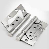 1Pcs Door Hinge 4 Inch 5 Inch 201 Stainless Steel Hinge Free Slotted Wooden Door Room Door Silent Discharge Rubber Buffer Hinge Accessories