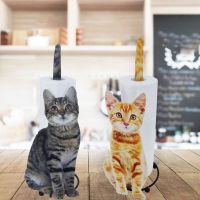 Tissue Holder Cat Shape Ornamental Iron Toilet Paper Roll Stand Storage Rack Towel Dispenser Housewarming Gift Corrosion Proof