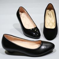 รองเท้าส้นสูง 168-C1,C1A,C1B  รองเท้าคัชชูนักศึกษา รองเท้าคัชชูสีดำ 1.5 นิ้ว Fairy หนังPU นิวบัค