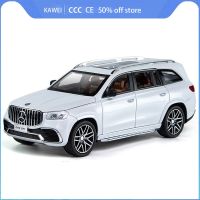 Diecast 1:24 Alloy Model Car Simulation Mercedes-Benz GLS63 AMG Miniature Metal Vehicle Toys For Children Boy Collect Gifts