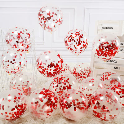 12 นิ้ว Confetti Latex Ball สีแดง Rose Gold บอลลูนฮีเลียมวันเกิดงานแต่งงานตกแต่ง Baby Shower วันวาเลนไทน์ Globos-iewo9238