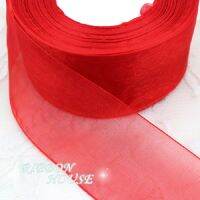 2  (50mm) organza webbing borong ribbon hadiah pembungkusan perhiasan hiasan pakaian puteri belon balon Krismas reben