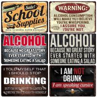 2020 Alcohol Beer Word Metal Sign Plaque Wine Metal Vintage Pub Bar Decor Tin Sign Plate Poster Home Decor Art Painting Wall Sticker