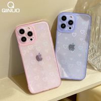 HOT weime428 - / Holographic Laser Love Hearts Glitter เคสโทรศัพท์ใสสำหรับ iPhone 12 13 11 Pro X XR XS Max 7 8 Plus SE2โปร่งใสนุ่ม