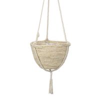 Natural Seagrass Hanging Planter Basket, Eco-Friendly Indoor Plant Pots, Plant Pot Cover, 9.85 x 6.3Inch