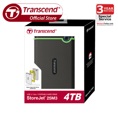 Transcend External Hard Drive StoreJet 25M3 Iron Gray 4TB (TS4TSJ25M3S)