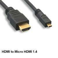 2Apos สาย Micro HDMI 1.4 D 4K 3D W/อีเทอร์เน็ตสำหรับกล้องถ่ายวิดีโอกล้อง GoPro