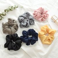 Women Solid Color Hair Rope Fashion Satin Scrunchies Lady Simple Elastic Headbands Satin Hairbands Hair Tie For Girls Hair Accessories