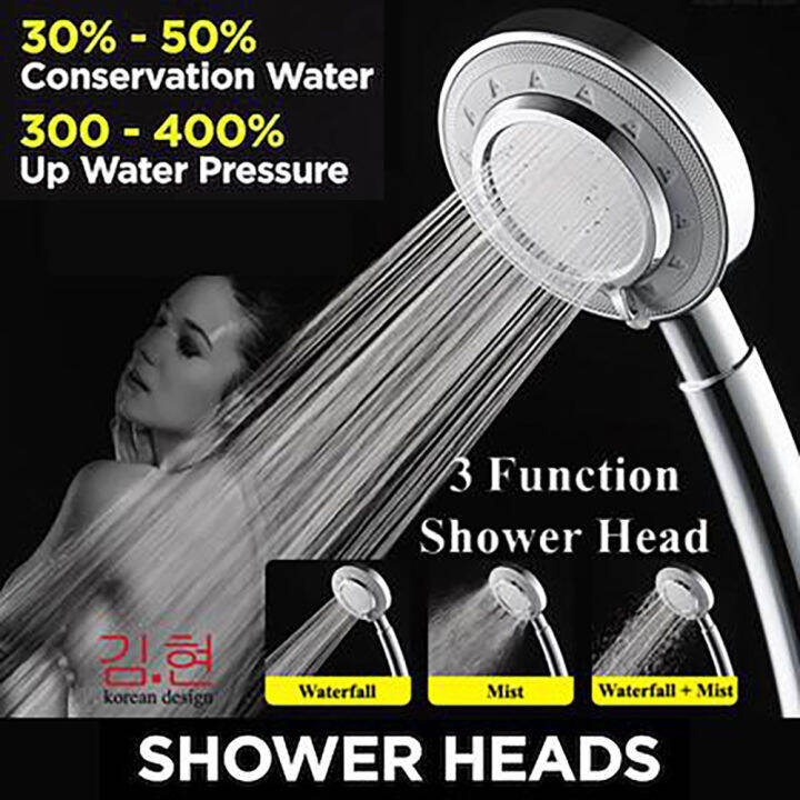 Water Saving High Pressure Boosting Shower Sprayer Head ★ SAVE WATER