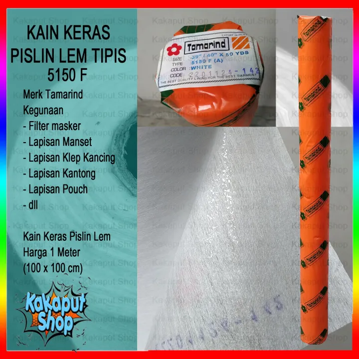 KAIN KERAS PISLIN LEM TIPIS 5150 F MERK TAMARIND - HARGA 1 METER ...