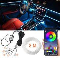 【CC】 6 IN 1 Car Interior Strip by App Optic Atmosphere Lamp With USB