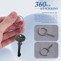 360 Pcs Keychain Rings Kit Including Open Jump Rings Connectors Bulk and Screw Eye Pins Hooks for DIY Crafts