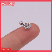 Variety ✨Hot Sale✨ ต่างหูหมุดเจาะสเตนเลสบาง1ชิ้นสำหรับผู้หญิง2023แฟชั่นหมุดเจาะหูเพทายสำหรับวัยรุ่น