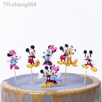 24pcs Cartoon Mickey Minnie Mouse Cupcake Toppers Party Supplies Kids Birthday Party Wedding Baby Shower Cake Decorations Supply