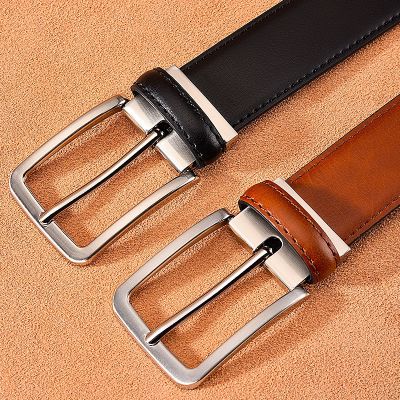New men double-sided leather belt hot style joker business and leisure travelers ✌