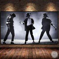 Michael Jackson Dancing Art โปสเตอร์ภาพวาดผ้าใบสำหรับห้องนั่งเล่นตกแต่งบ้าน-นักร้องคลาสสิกและมีชื่อเสียง Star