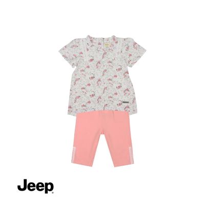 Jeep BABY GIRL 2-IN-1 เสื้อเบลาส์ แขนสั้น และชุดขายาว สําหรับเด็กผู้หญิง 772442-770120 br