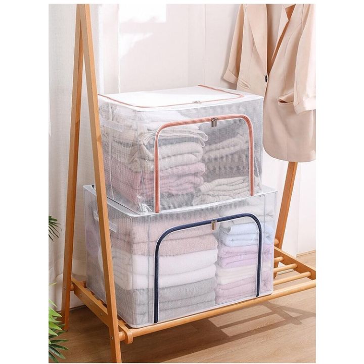 กล่องเก็บของ110l-โปร่งใส-กล่องเก็บเสื้อผ้า-กล่องใส่ของ-กล่องเก็บผ้าห่ม-กล่องผ้าพับได้-กันน้ำ-กล่องใส่เสื้อผ้า