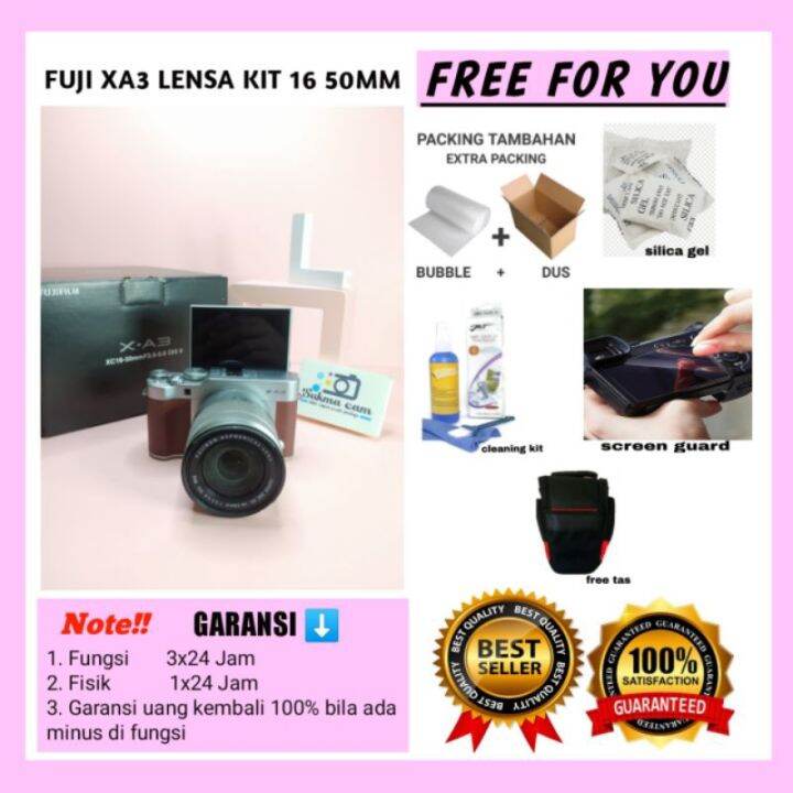 HARGA PROMO Fujifilm XA3 Fuji xa3 LENSA kit 16 50mm Fullshet box camera