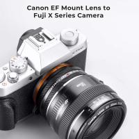 K &amp; F Concept EF-FX IV PRO เลนส์ EF ของ Canon เข้ากับแหวนอะแดปเตอร์ตัวกล้อง Fujifilm X พร้อมเคลือบด้าน