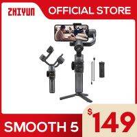 Zhiyun กิมบอลเรียบ5 3แกนเครื่องกันสั่นแบบมือถือสำหรับ Iphone 14 PRO Max/ Samsung/Huawei/Xiaomi