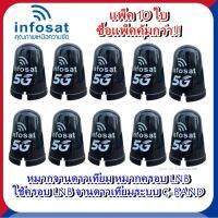 หมวกครอบ LNB-5G สำหรับจาน C-Band Infosat  (แพ็ค 10 ใบ)  (ใช้งานได้กับจานดาวเทียมทุกยี่ห้อ)