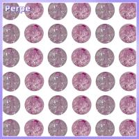 PERPE 100 PCS 8mm คะ ลูกปัดมีรอยแตก กระแทก สีม่วงอ่อน ลูกปัดแก้วแลมป์เวิร์ค งานฝีมือทำเครื่องประดับ DIY กลมกลมๆ ลูกปัดสำหรับงานฝีมือ กำไลข้อมือสร้อยข้อมือ