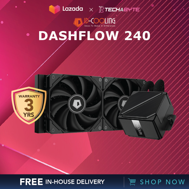 ID Cooling Dashflow 240 260W TDP Water Cooler Black Lazada