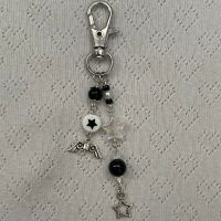 Black Star Keychain Bag Accessories Grunge Stars Gift Ideas Key Chains