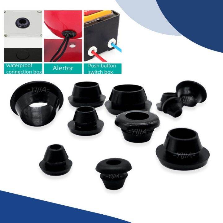 【CW】 10pc Rubber Grommet Wiring Gasket Hole Plugs End Caps for Electric