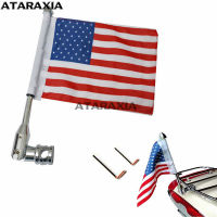 bike Universal Chrome Adjustable Pole Mount Flag For Harley Street Glide Road King Luggage Rack&amp;Universal Motorcycle