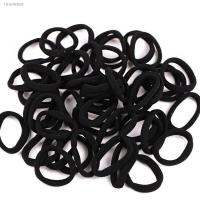 ☬☃ Black Towel Ring 50pcs High Elasticity Seamless Rubber Headdress Hair Ring