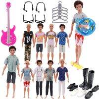 【Lao Lins Magnet】    30ชิ้น Ken Doll Barbies อุปกรณ์เสริมเสื้อผ้าหูฟังสเก็ตบอร์ดห่วงยางว่ายน้ำแบบสบายๆ30ซม. และ11.5นิ้ว