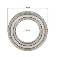 6009 Z  ( 45 x 75 x 16 mm.) BALL BEARING  6009-ZZ  เม็ดกลม ฝาเหล็ก = 1 ตลับ