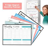 ♚✓☾ Magnetic Dry Erase Monthly Calendar Set-Magnetic White Board Weekly Planner Grocery List Organizer for Kitchen Refrigerator