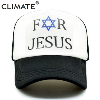 2023 New CLIMATE For Jesus Trucker Cap Caps Men Women Summer Mesh Israel Cap Bible Church Hexagram Star of David Caps Hat for Christian Versatile hat