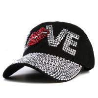 Xthree cheap baseball cap good quality rhinestone cap love letter snapback hats for men and women