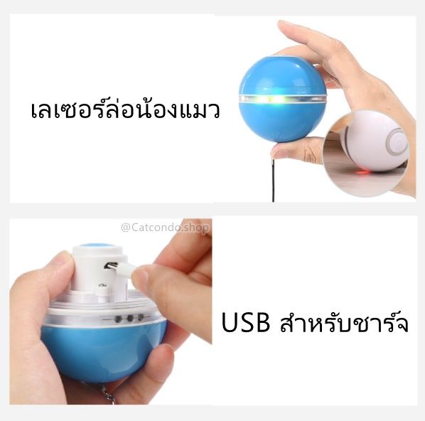 ของเล่นแมว-ลูกบอลแมว-บอลเลเซอร์ไฟฟ้า-ขนนกล่อแมว-บอลเลเซอร์