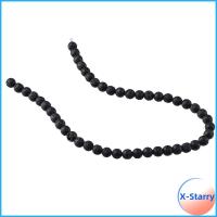 X-STARRY 470Pcs ธรรมชาติตามธรรมชาติ ลูกปัดลาวา กลมกลมๆ 8mm คะ ลูกปัดหินลาวา ลูกปัดพลังงานลูกปัด สีดำสีดำ ลูกปัดหินสีดำ การทำเครื่องประดับ