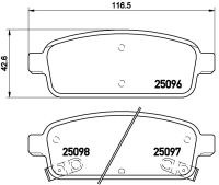 ผ้าดิสเบรคหลัง CHEVROLET CRUZE J300 J305 J308 1.6 1.8 2.0 2008-2015 SONIC T300 1.4 1.6 2011- NTN