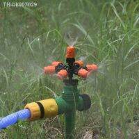 ●♗  1/2 quot; Orange 7-way Garden Sprinklers with support Multi-nozzle adjustable Mist Sprinklers Atomizing Micro Irrigation Watering